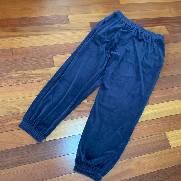 Old Navy Blue Velvet Joggers size Medium - Picture 7 of 8